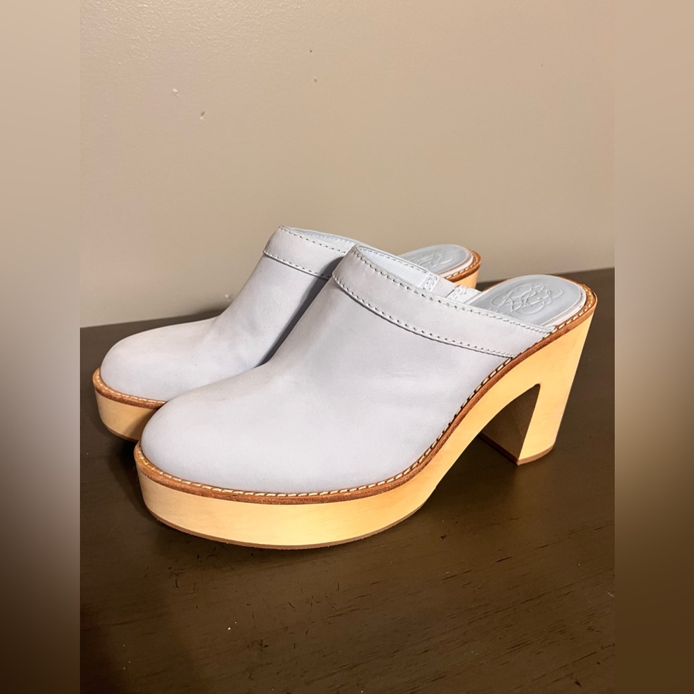 ANTONIO MELANI Light Blue Mules